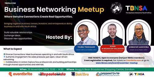 TBNSA Business Networking Meetup