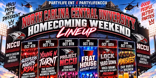 NCCU HOMECOMING LINE UP
