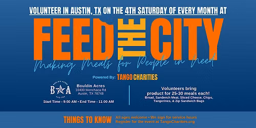 Feed The City Austin (South): Making Meals for People In Need