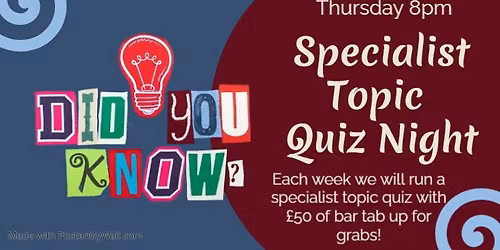 Specialist Topic Quiz