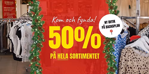 \ud83c\udf84JULREA\ud83c\udf84 50% P\u00e5 hela sortimentet \u2022 Backaplan