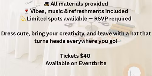 Fedora Embellishing workshop