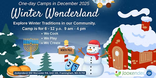 Jookender: One-Day Camps at the End of December for kids 6-12 y.o.