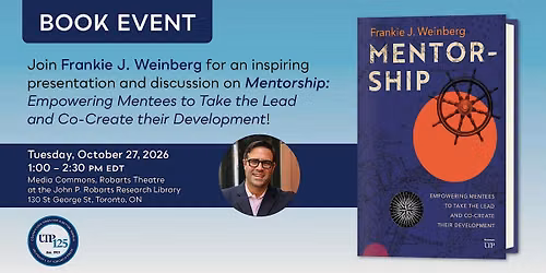 Book Event: Mentorship by Frankie J. Weinberg