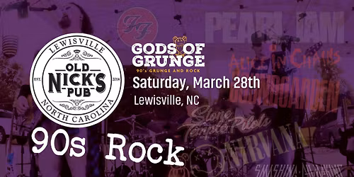Gods of Grunge Live at Old Nicks Pub \u2013 90s Rock Night