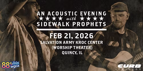 An Acoustic Evening with Sidewalk Prophets Spring 2026