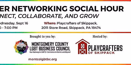 Sept Networking - Playcrafters of Skippack - Connect, Collaborate, Grow