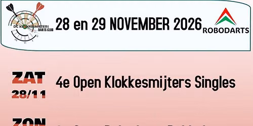 Dartsweekend Eernegem Robodarts en Klokkesmijters