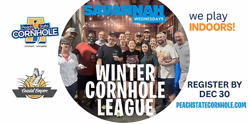Winter Cornhole League at Coastal Empire Beer Co. - Savannah [Register by Dec 30]