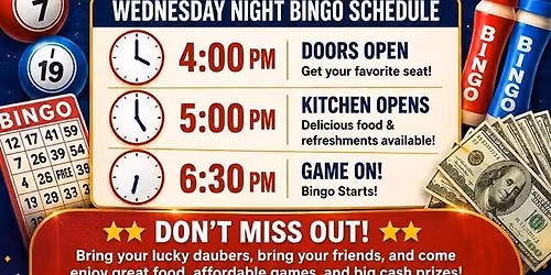 WEDNESDAY Night BINGO Gardner Elks #1426