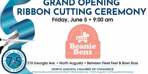 Grand Opening Ribbon Cutting\u2014Beanie Ben's
