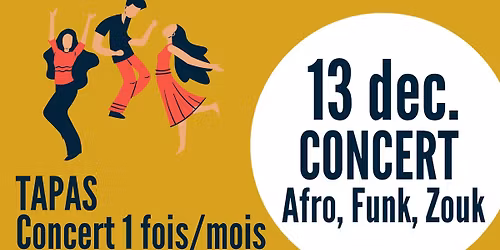 Soir\u00e9e concert Afro, Funk, zouk
