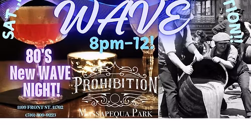 SAT., 11\/15! TASTY WAVE AT PROHIBITION!! LIVE, NEW WAVE 80's DANCE PARTY- NO COVER!! 