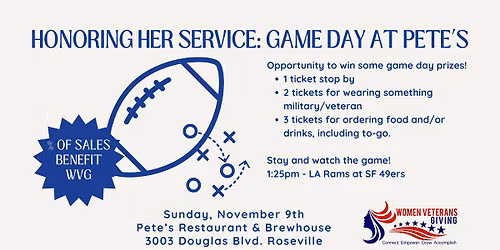 Honoring Her Service: Game Day