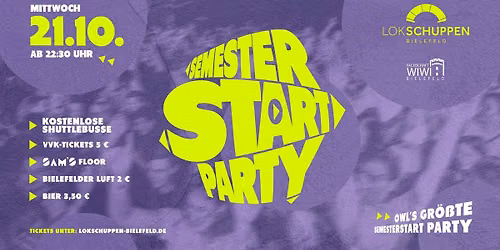 SEMESTER START PARTY - OWL's gr\u00f6\u00dfte Semesterstart Party