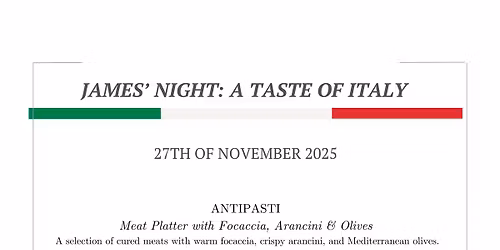 James' Night: A Taste of Italy