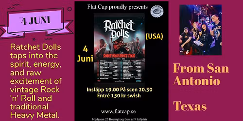 RATCHET DOLLS från Texas USA — Flat Cap - Oxhallen
