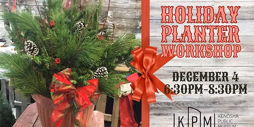 Handcrafted Holiday Planter with Wisconsin Evergreens