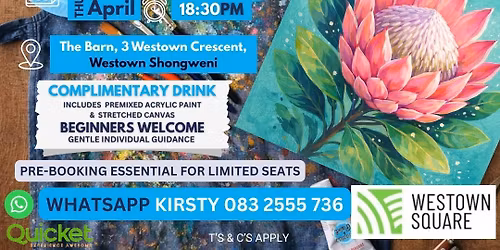 Passion Paint and Sip - Protea Passion