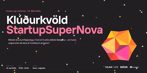 Kl\u00fa\u00f0urkv\u00f6ld  Startup SuperNova 2026