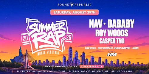 Summer Rap Music Festival - NAV, DaBaby, Roy Woods, Casper TNG & More