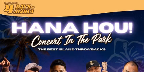 Hana Hou Concert In The Park