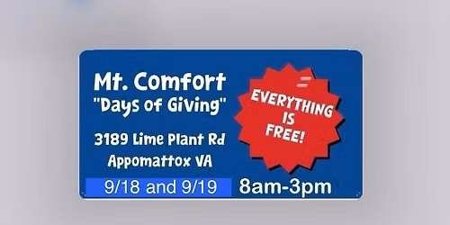 Mt.Comfort Days of Giving-Rain or shine!