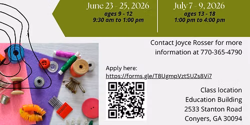 Learn to Sew with Grace and Kindness ages 9-12