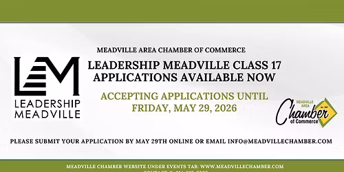 Leadership Meadville Application Deadline