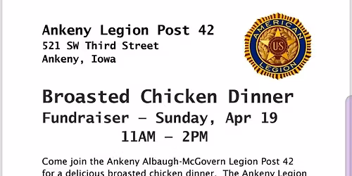 Community Chicken Dinner & Bake Sale