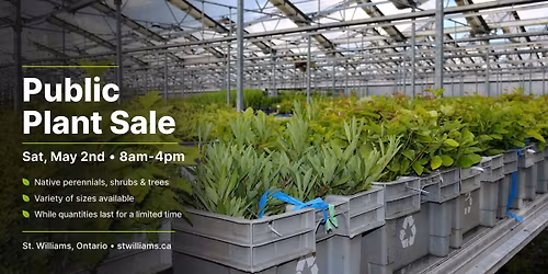 Public Plant Sale Event - May 2