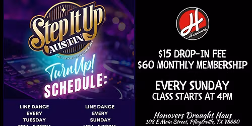 Step It Up ATX:  Line Dance Class at Hanovers Pflugerville