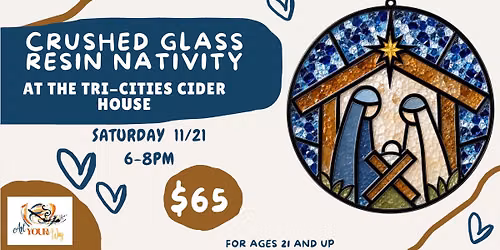 Crushed Glass Resin Nativity