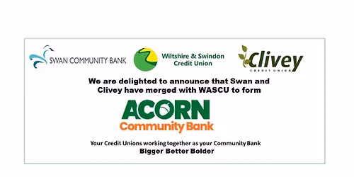 Acorn Community Bank (formerly) Wiltshire & Swindon Credit Union drop in