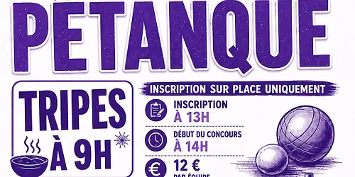 Tripes + concours de p\u00e9tanque 