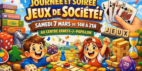 Journ\u00e9e et soir\u00e9e jeux de soci\u00e9t\u00e9 - Rel\u00e2che 2026 !