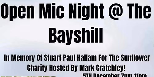 Live Mic in the name of Stu Hallam jr.