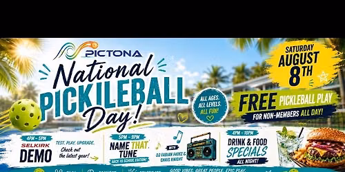 Free pickleball day at Pictona 