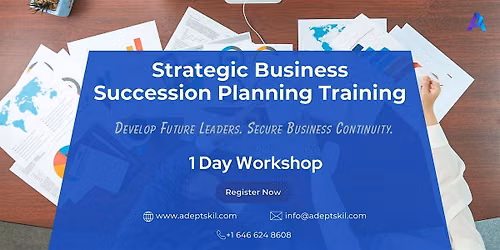 Strategic Business Succession Planning Training \u2013 London, ON|1DayWorkshop