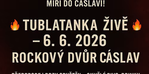 \ud83c\udfb8 Startujeme ve velk\u00fdm!\n\ud83d\udd25 neoby\u010dejn\u00e9 koncerty. \n\u2b50\ufe0f Jako prvn\u00ed vystoup\u00ed Tublatanka.