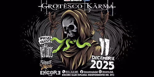 Grotesco Karma (GR) x Vathos (RO) x Silence Is Violence (RO) live in Encore Club | 11.12.2026