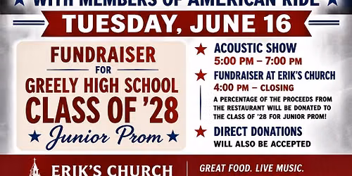 American Ride Acoustic Show at Erik\u2019s Church!!