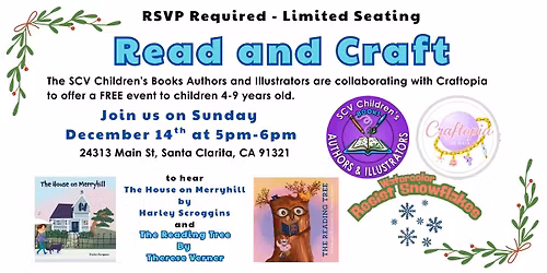 Giving Cheer SCVCBAI Group Authors Read and Craft at Craftopia Dec 14