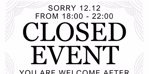 STAND UP - CLOSED EVENING