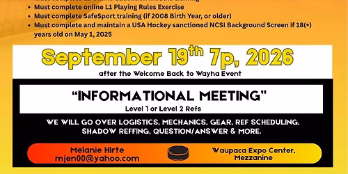 Informational Reffing Meeting - Wayha -
