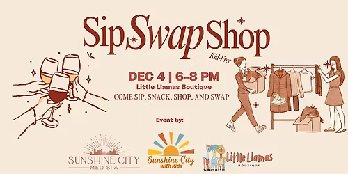 Sip Swap Shop Event By Sunshine City with Kids