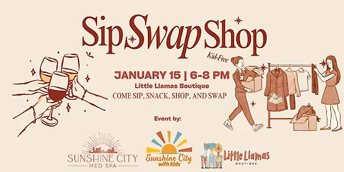 Sip Swap Shop Event By Sunshine City with Kids
