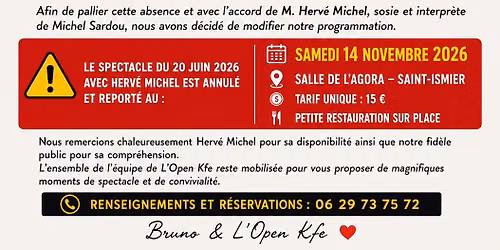 Herv\u00e9 michel chante Mr Michel sardou 