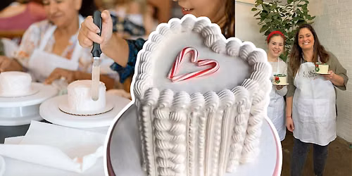 HTX Cake Decorating Experience: Holiday Sweater Heart Cake