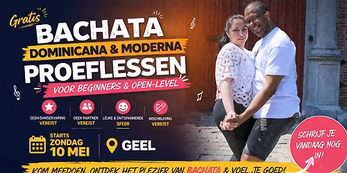 GRATIS Bachata Lessen voor BEGINNERS \u00e9n Open-Level in Geel 
